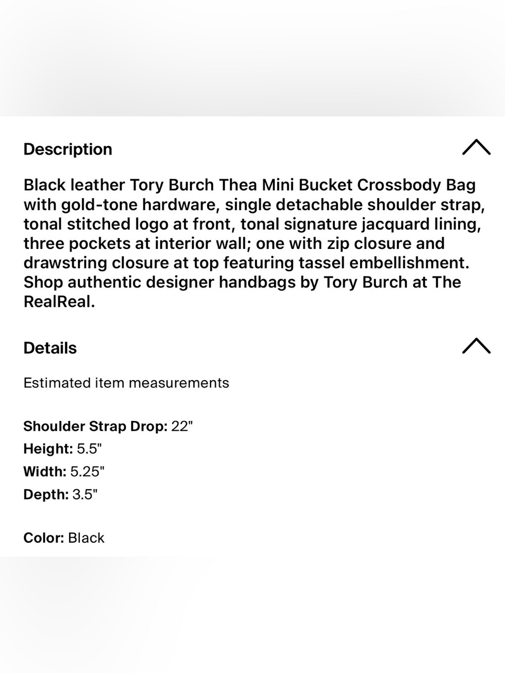 Tory Burch Thea Black Pebbled Leather Tassel Drawstring Mini Crossbody Wallet - Picture 11 of 11